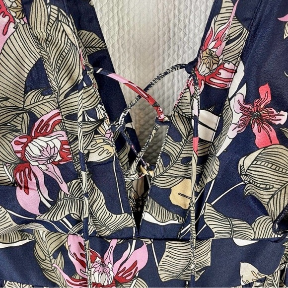 America & Beyond Tropical "Maui Nights Tiered Maxi Dress - Picture 9 of 10